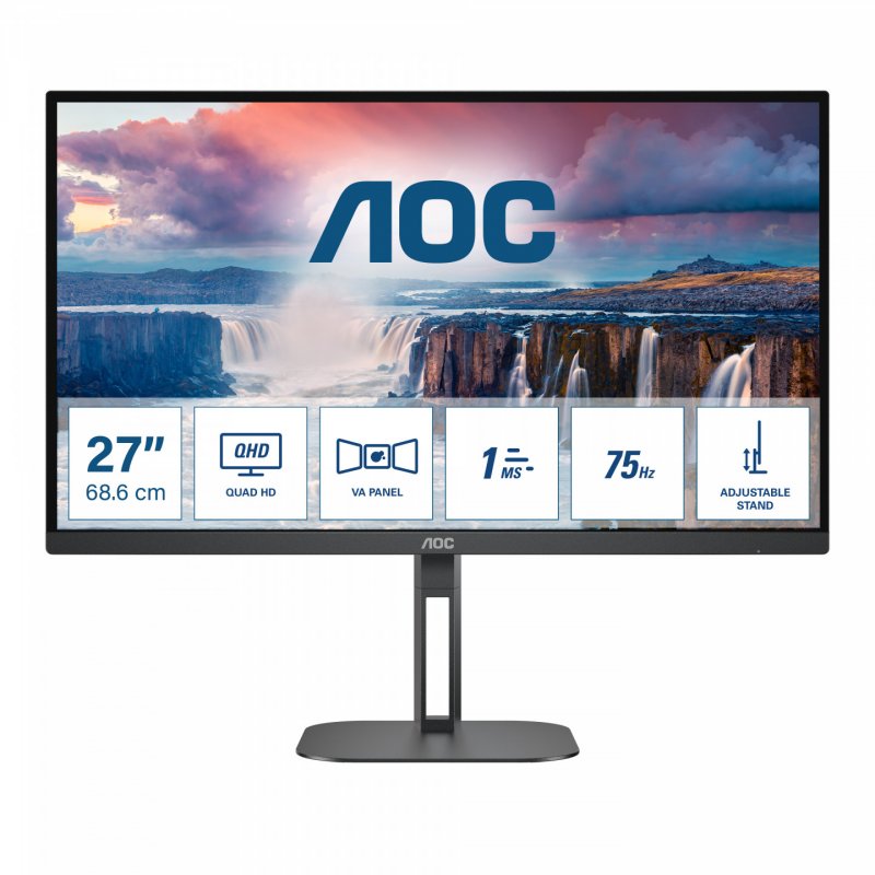 AOC Q27V5N/BK 27p WQHD VA 75Hz 4ms