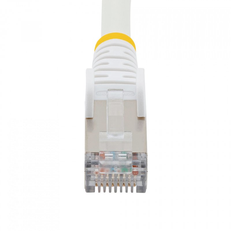 StarTech.com 7.5m CAT6a Ethernet Cable - White - Low Smoke Zero Halogen (LSZH) - 10GbE 500MHz 100W PoE++ Snagless RJ-45 