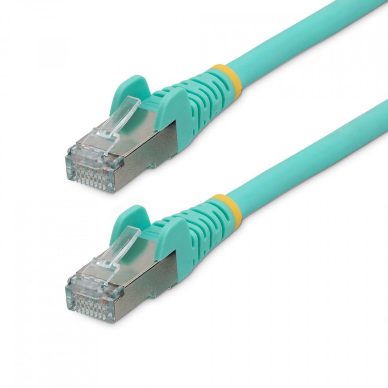 StarTech.com 7.5m CAT6a Ethernet Cable - Aqua - Low Smoke Zero Halogen (LSZH) - 10GbE 500MHz 100W PoE++ Snagless RJ-45 w