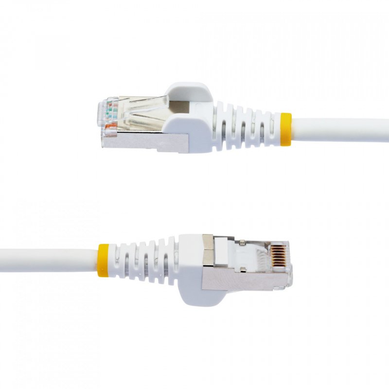 StarTech.com 10m CAT6a Ethernet Cable - White - Low Smoke Zero Halogen (LSZH) - 10GbE 500MHz 100W PoE++ Snagless RJ-45 w