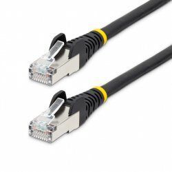 StarTech.com 1m CAT6a Ethernet Cable - Black - Low Smoke Zero Halogen (LSZH) - 10GbE 500MHz 100W PoE++ Snagless RJ-45 w/