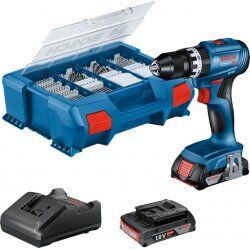 Bosch GSB 18V-45 1900 tr/min Noir, Bleu
