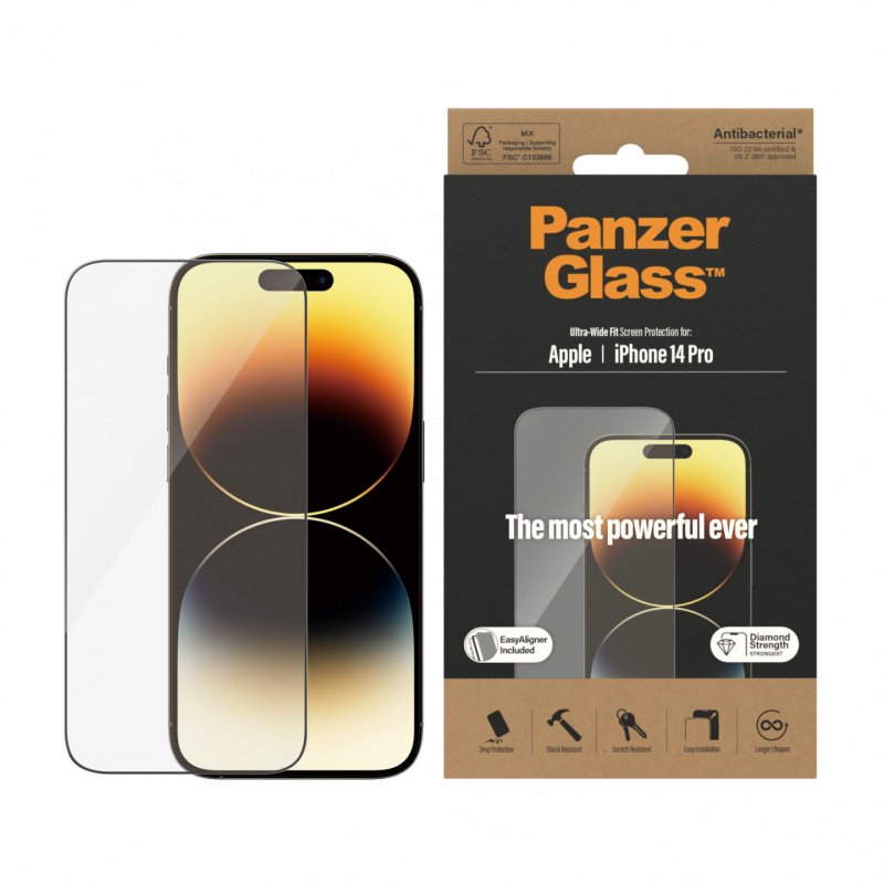 PanzerGlass iPhone 14 Pro UWF  w. Applicator