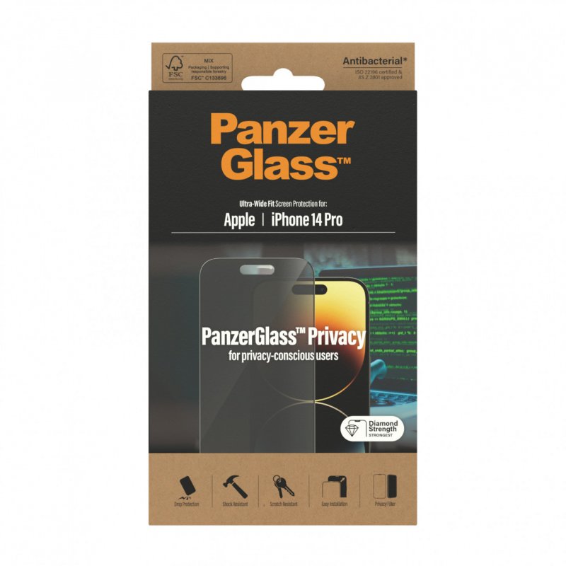 PanzerGlass Apple iPhone 14 Pro UWF Priv  iPhone 14 Pro UWF Privacy AB