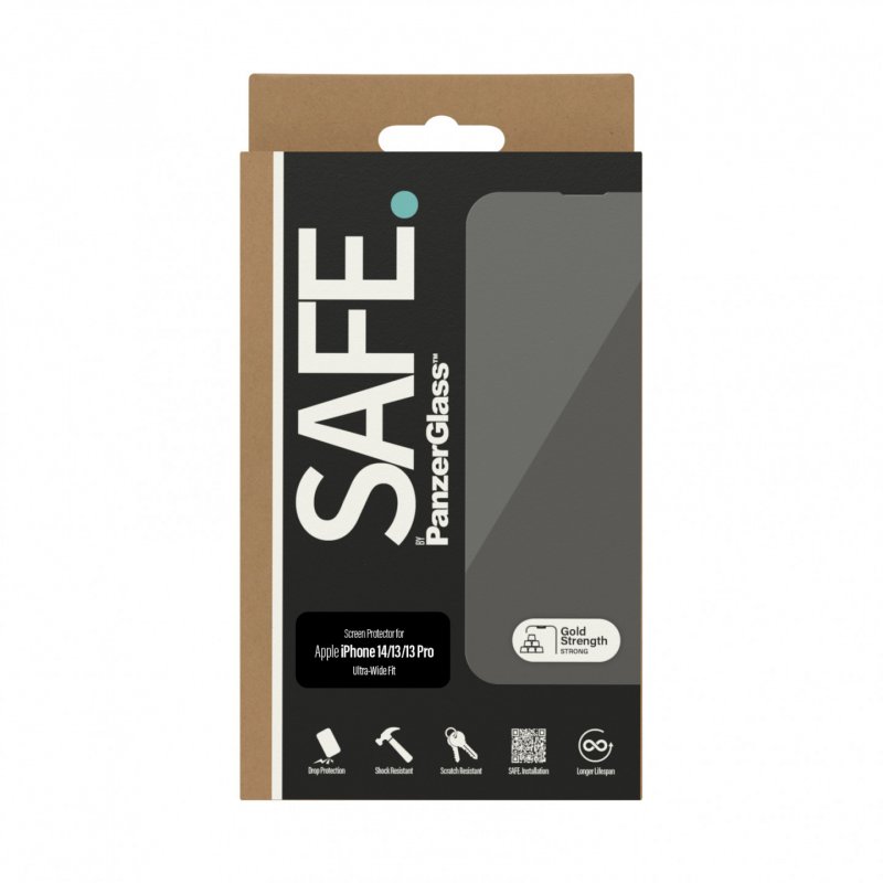 PanzerGlass SAFE. by ™ Screen Protector Apple iPhone 14 | 13 | 13 Pro | Ultra-Wide Fit