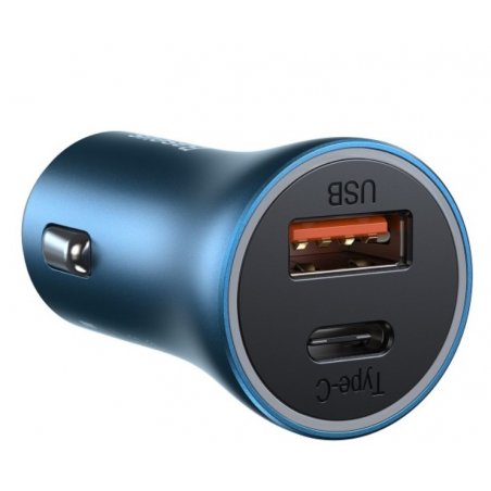 Baseus Car Charger Golden Contactor Max Dual Fast Charger U+U 60W Blue (CGJM000003)
