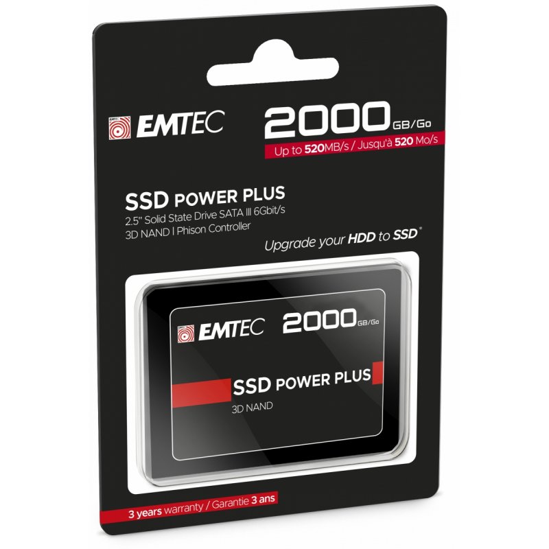 Disque SSD Emtec X150 Power Plus 2To (2000Go) - S-ATA 2,5"