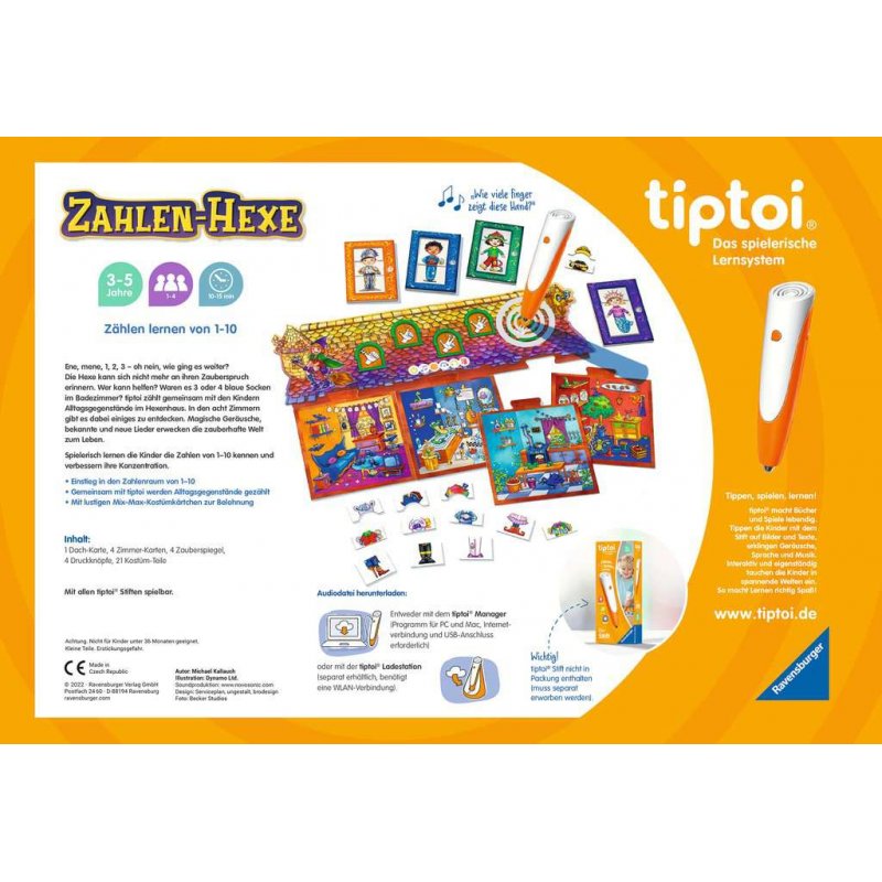 tiptoi 00132 Zahlen-Hexe 15 min Board game Learning
