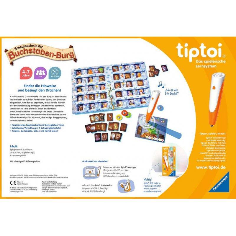 tiptoi 00124 Buchstabenburg 20 min Jeu de société Apprentissage