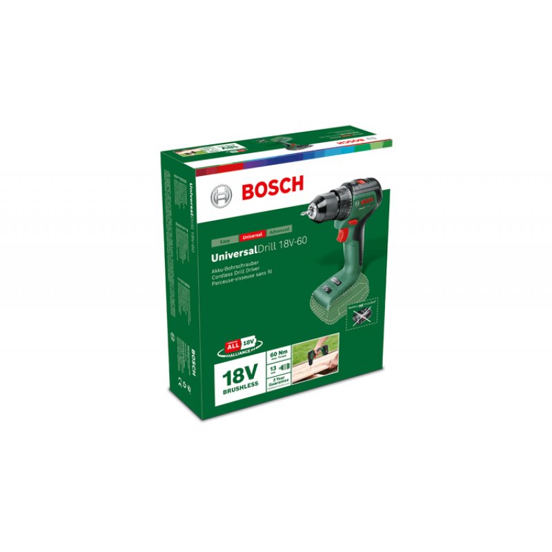 BOSCH UniversalDrill 18V-60 2x 2,0Ah  06039D7002