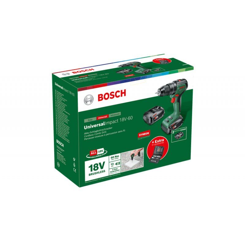 BOSCH UniversalImpact 18V-60 + SET  06039D7106