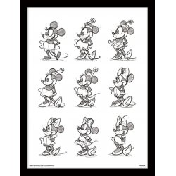 MINNIE MOUSE - Multi Sketchs - Impression encadrée 30x40cm
