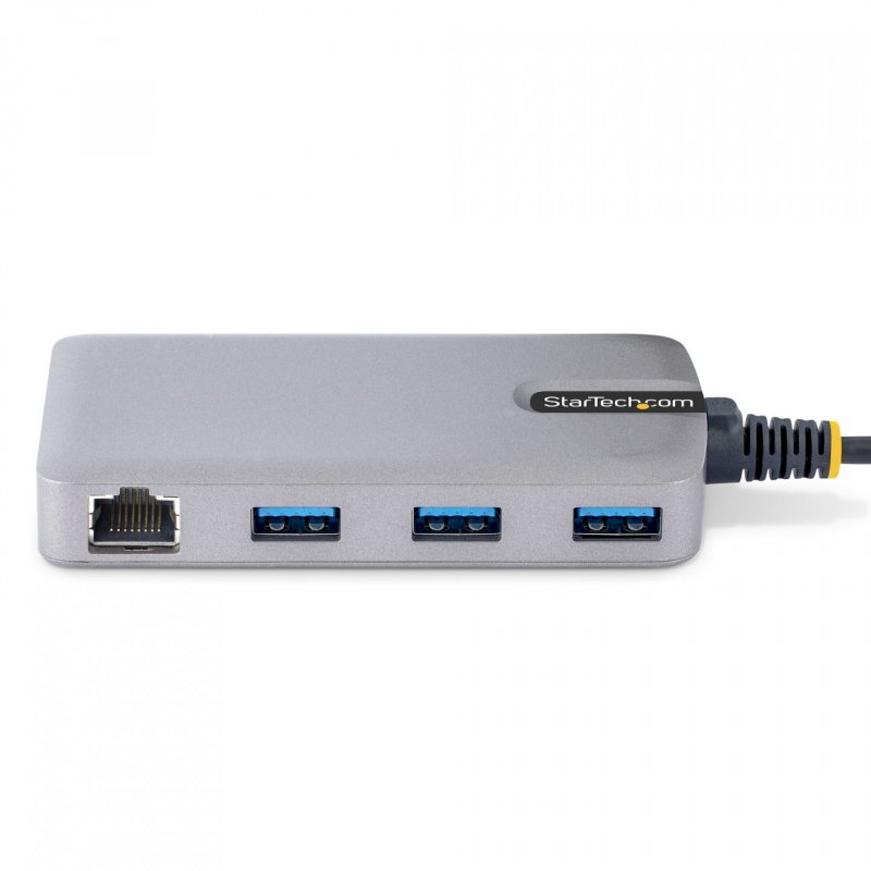 StarTech.com 3-Port USB Hub with Ethernet - 3x USB-A Ports - Gigabit Ethernet (RJ-45) - USB 3.0 5Gbps - Bus-Powered - 1f