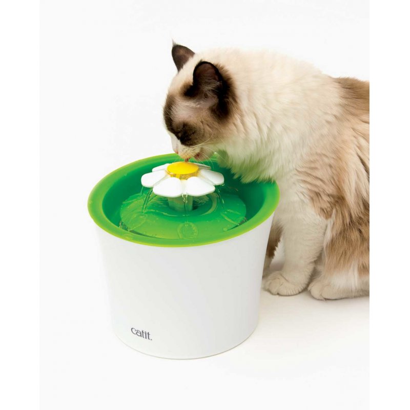 Catit Flower Fountain dog/cat feeder/waterer Plastic Green, White Automatic pet waterer