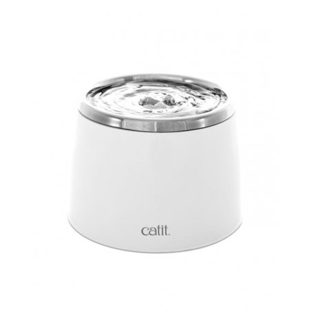 Catit Stainless Steel Drinking Fountain gamelle et abreuvoir pour chiens et chats Plastique, Acier inoxydable Blanc Chat