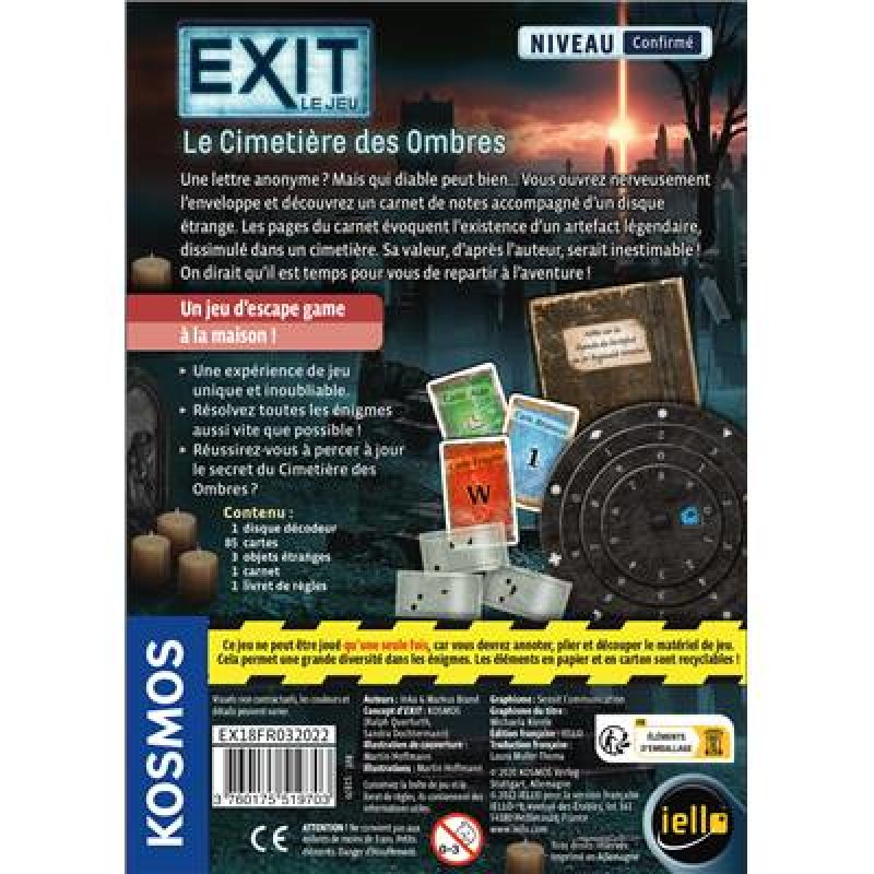Jeu - Exit : Le Cimetière des Ombres