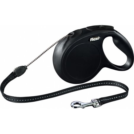 Flexi New CLASSIC 8 m Noir Chien Laisse avec enrouleur
