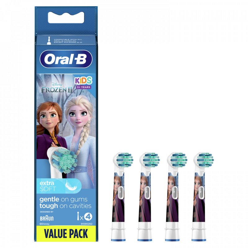 Oral-B Kids 80352086 tête de brosses 4 pièce(s) Noir, Bleu