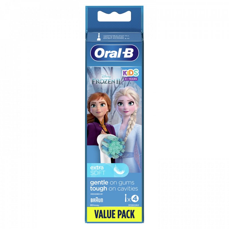 Oral-B Kids 80352086 tête de brosses 4 pièce(s) Noir, Bleu