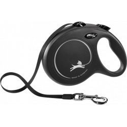 Flexi New Classic L 5 m Noir Chien Laisse avec enrouleur
