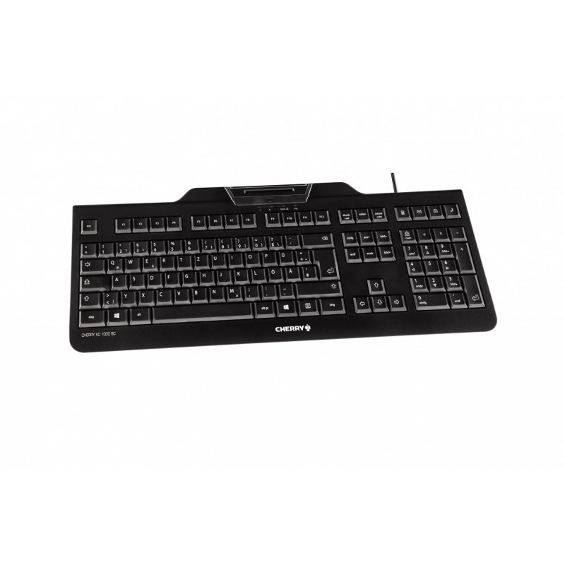 CHERRY KC 1000 SC Corded Smartcard Keyboard, Black, USB (QWERTY - UK)