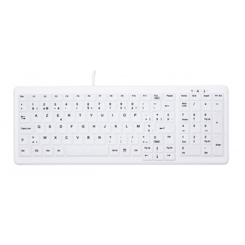 CHERRY AK-C7000 keyboard USB AZERTY Belgian White