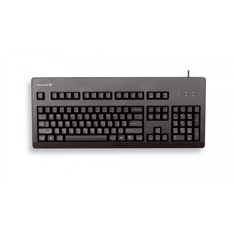 CHERRY G80-3000 BLACK SWITCH, Keyboard, Corded, Black, USB/PS2 (QWERTY - UK)