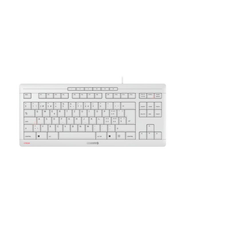 CHERRY STREAM TKL keyboard USB QWERTZ Swiss White