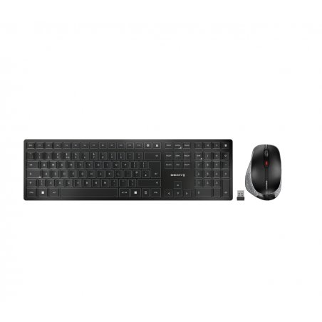 CHERRY DW 9500 SLIM clavier Souris incluse RF sans fil + Bluetooth QWERTY Anglais Noir, Gris