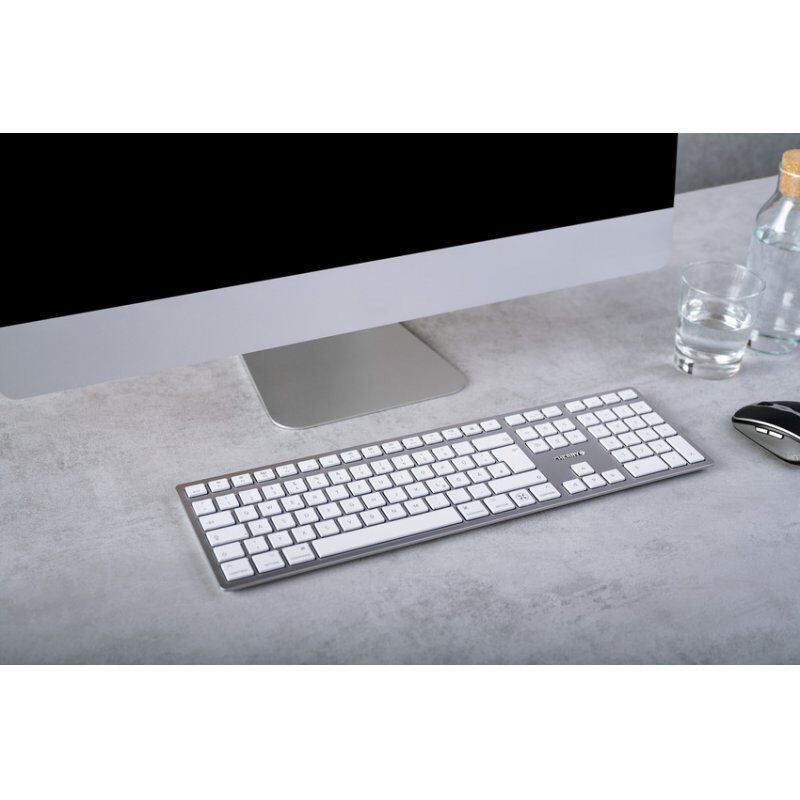 CHERRY KW 9100 SLIM FOR MAC clavier USB + Bluetooth QWERTY Nordique Argent