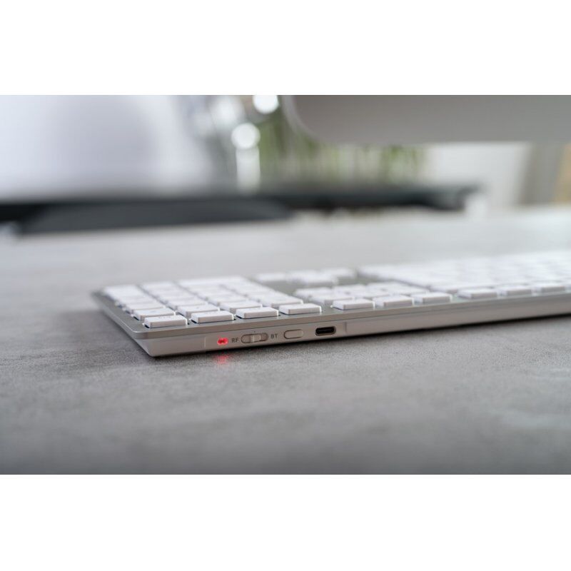 CHERRY KW 9100 SLIM FOR MAC clavier USB + Bluetooth QWERTY Nordique Argent