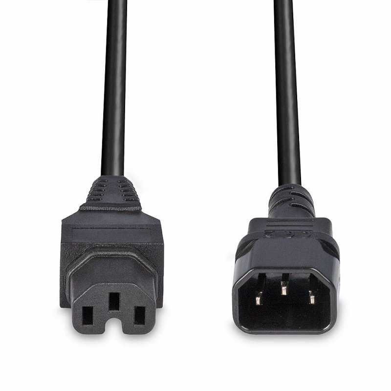 Lindy 2m IEC C14 to IEC C15 Extension Cable