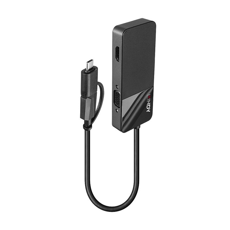 LINDY USB 3.0 Type A and C to HDMI & VGA
