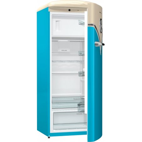 Gorenje OBRB153BL frigo combine Pose libre 254 L Beige, Bleu