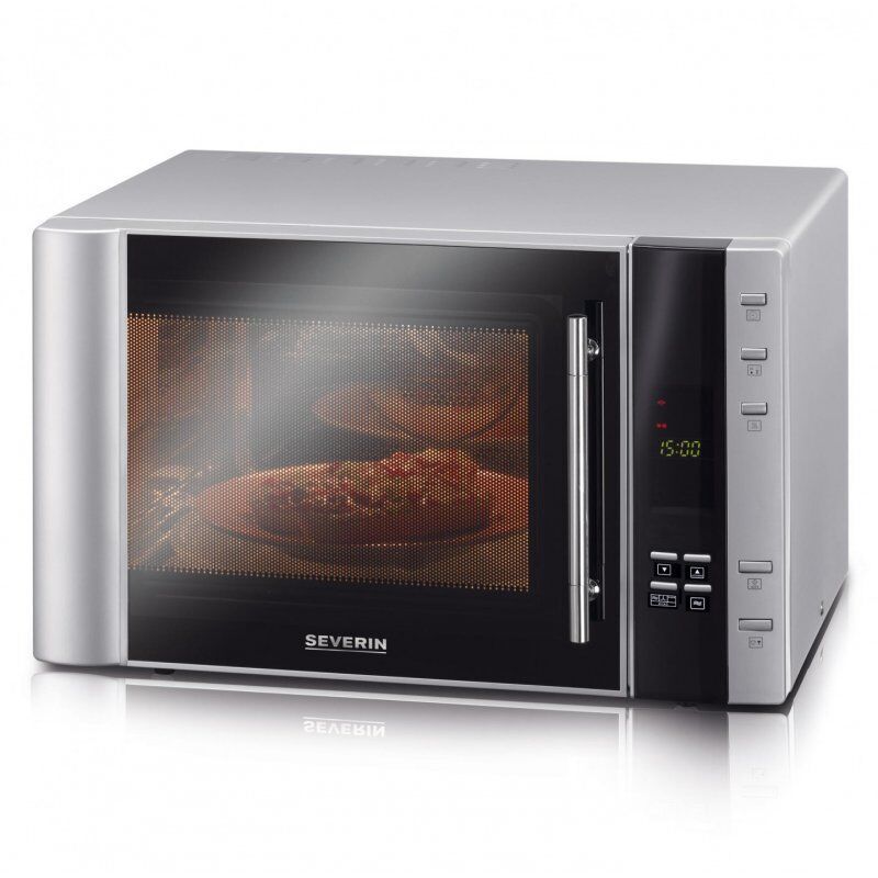 Severin - Microwave with grill 900 watts 30 l - Steel/Black (29069)
