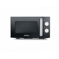 Severin - Microwave w/ceramic plate 20L/800W - Black/Steel (24203)