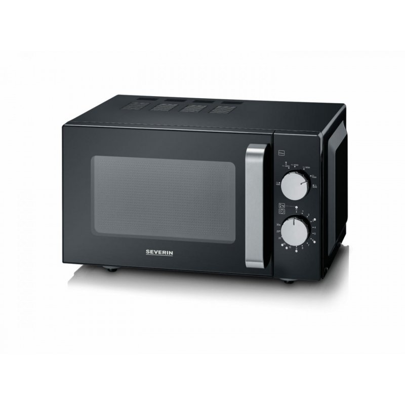 Severin MW 7761 micro-onde Comptoir Micro-onde simple 20 L 1000 W Noir, Acier inoxydable