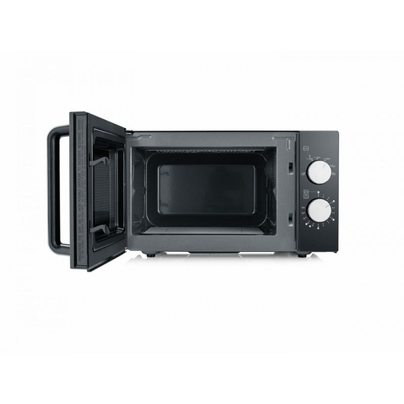 Severin - Microwave w/ceramic plate 20L/800W - Black/Steel (24203)