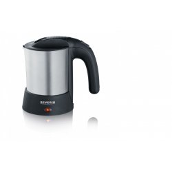 Severin - Electric kettle 0.5 liter 1100 watt - Steel/Black (24477)