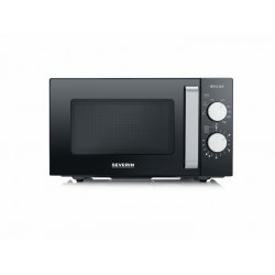 Severin - Microwave w/ceramic plate & Grill function 20L/1000W - Black/Steel (24276)