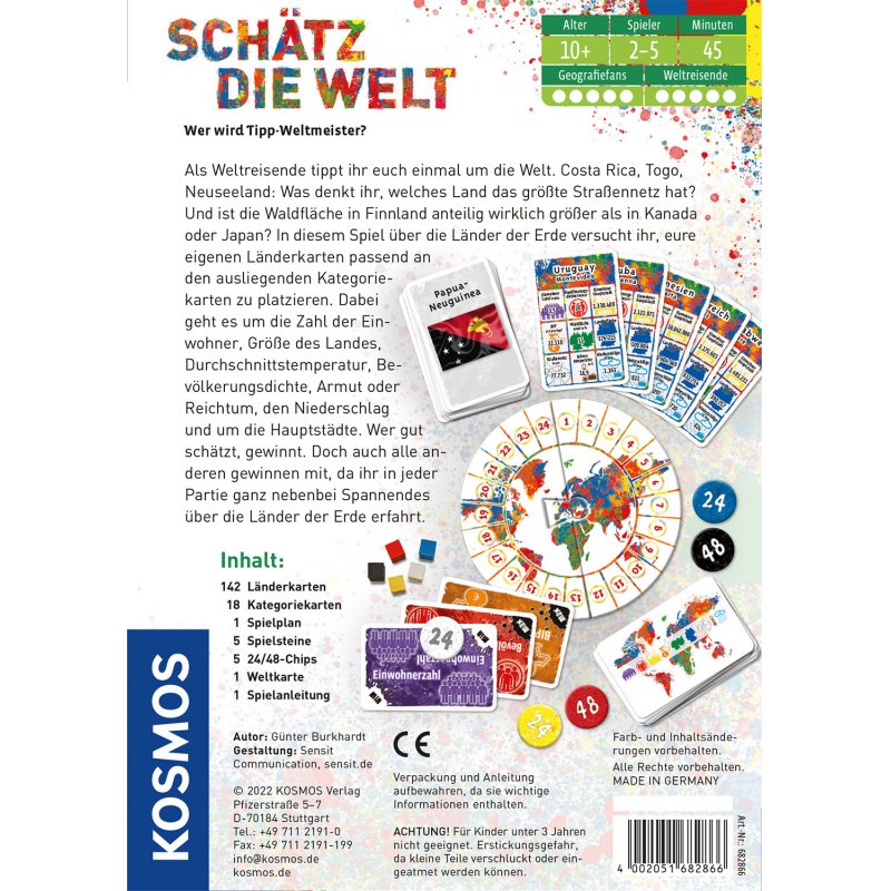 Kosmos Schätz die Welt 45 min Board game Educational