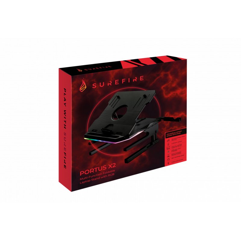 SureFire PORTUS X2 Supports de Notebook Noir 43,9 cm (17.3")