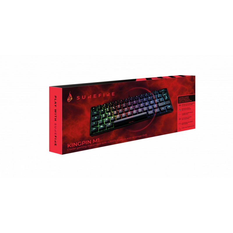 SureFire KingPin M1 keyboard USB AZERTY French Black