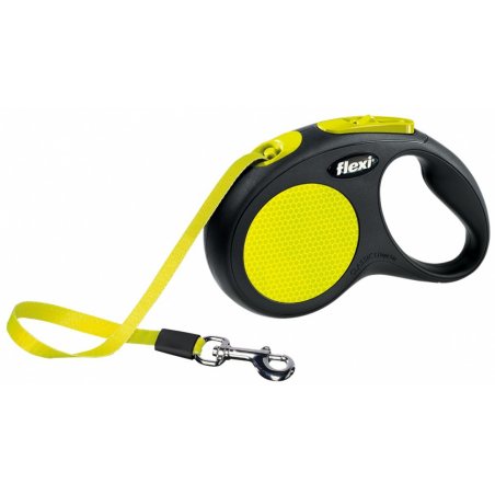 Flexi New NEON 5 m Black, Yellow Dog Retractable lead