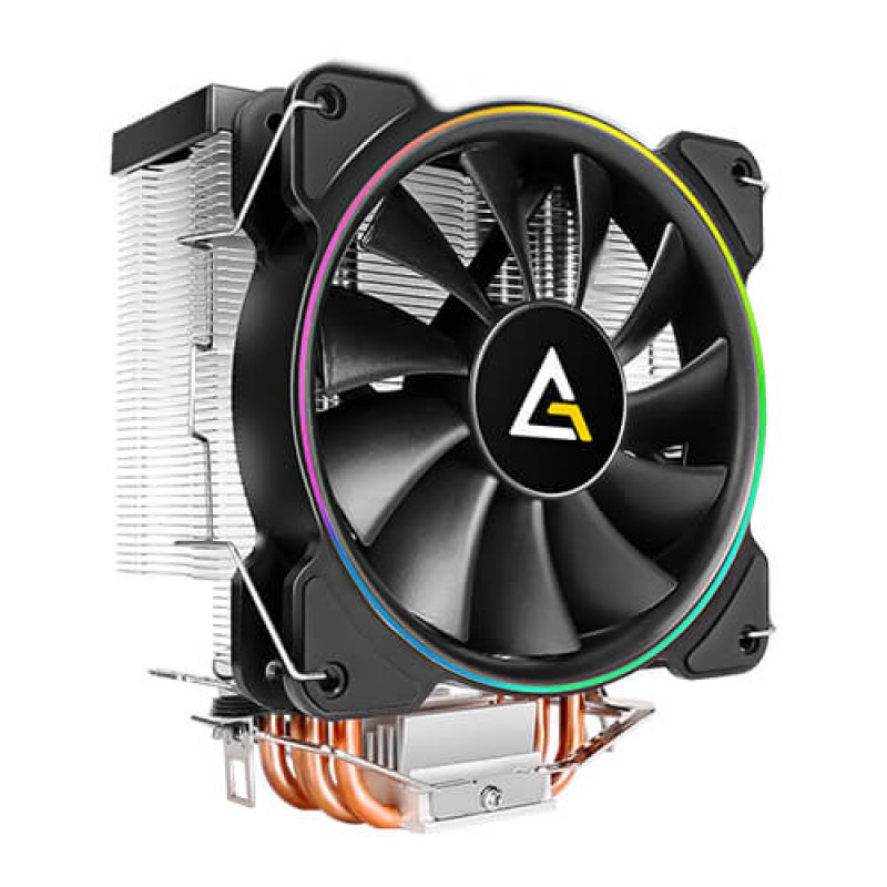 Antec A400 RGB Processeur Refroidisseur 12 cm Noir, Cuivre, Métallique