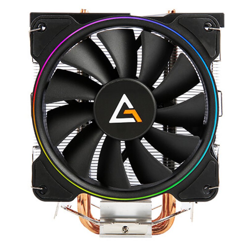 Antec A400 RGB Processor Cooler 12 cm Black, Copper, Metallic
