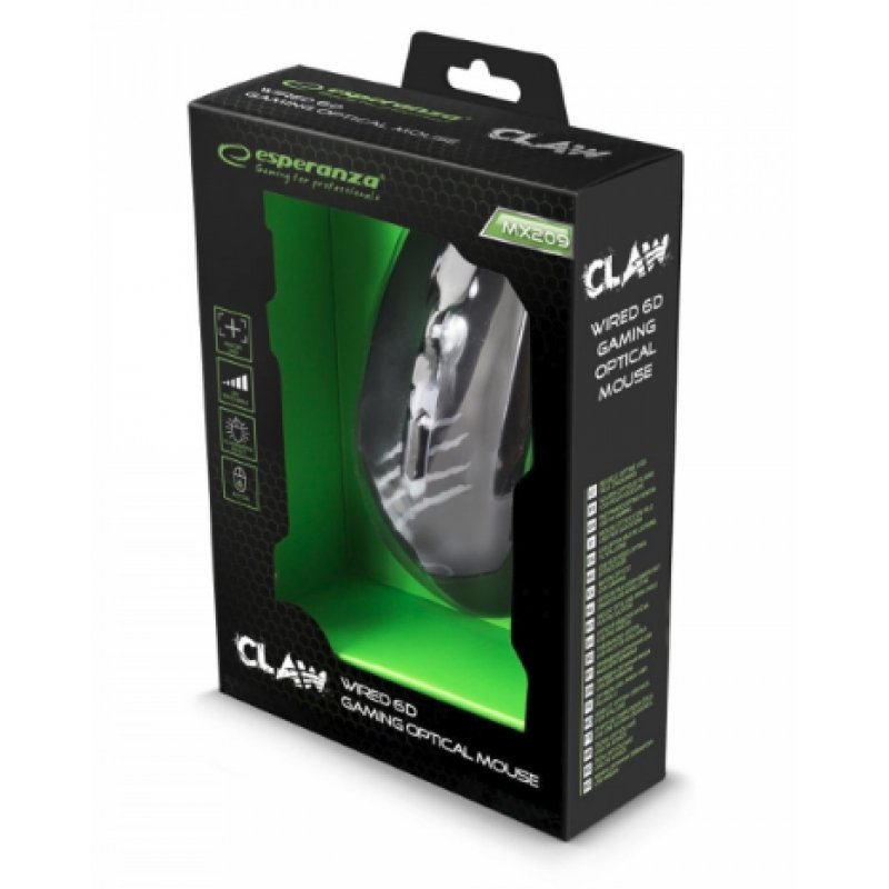 Souris Filaire Esperanza Claw EGM209G (Noir)