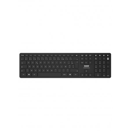 Port Designs 900903 keyboard RF Wireless + Bluetooth AZERTY French Black