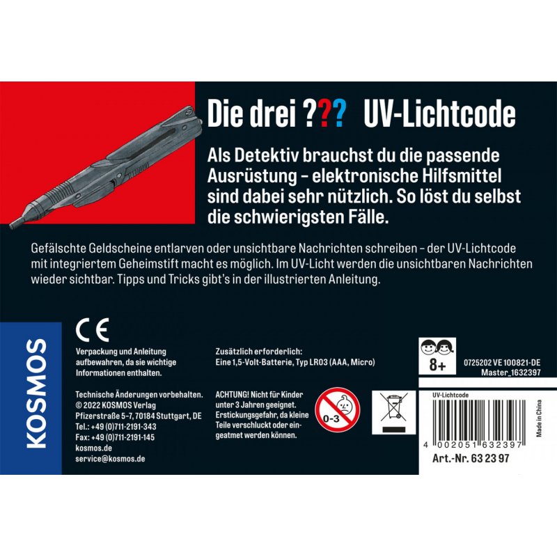 KOO Die drei ??? UV-Lichtcode (gr. Dose)  632397