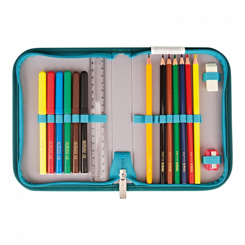 Herlitz UltraLight Plus Green Rex Ensemble de cartables Garçon Polyester Vert, Turquoise